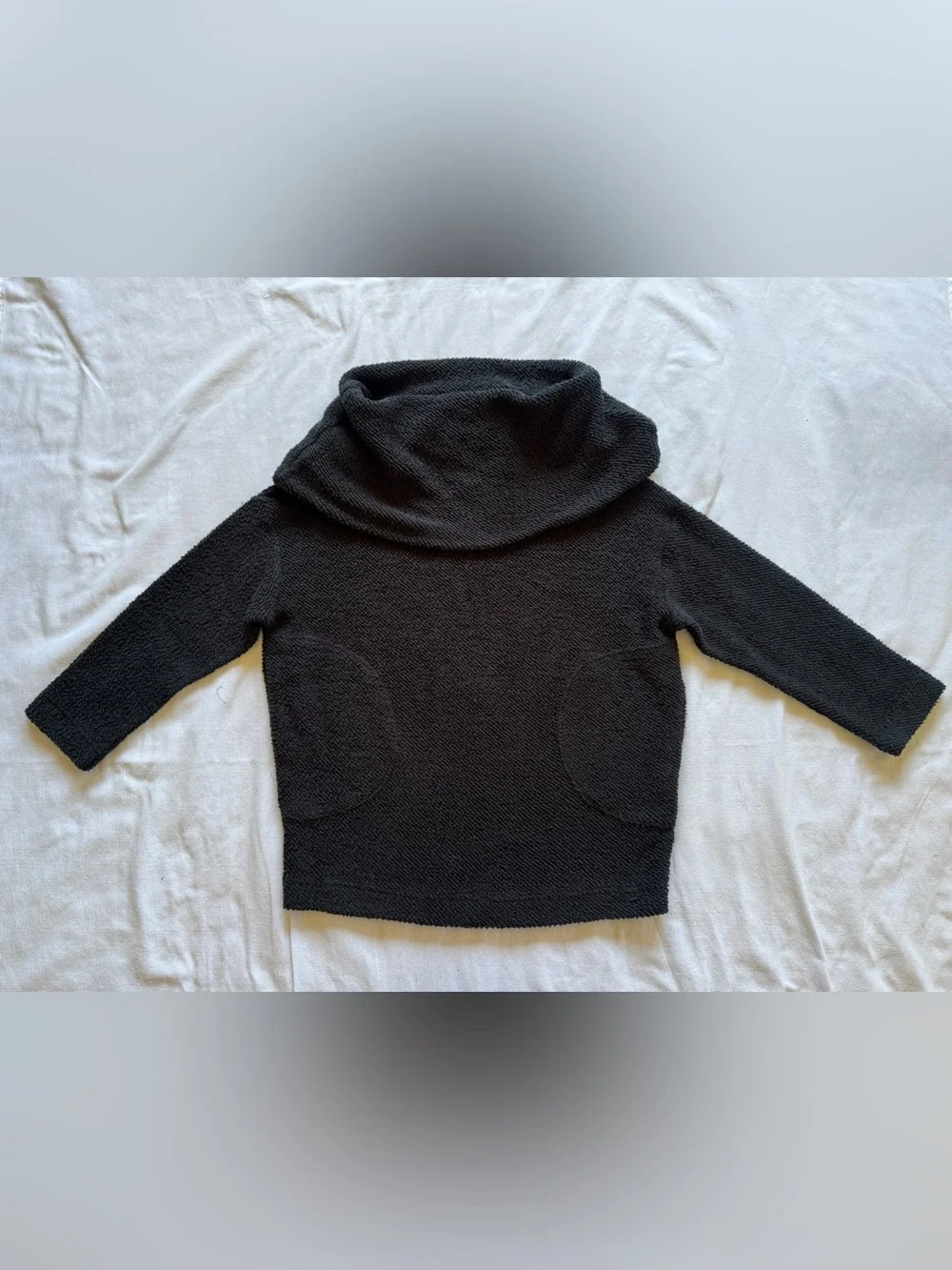 Free People FP Beach Women’s XS Black Oversized Cowl Neck Sweater Pullover Boho